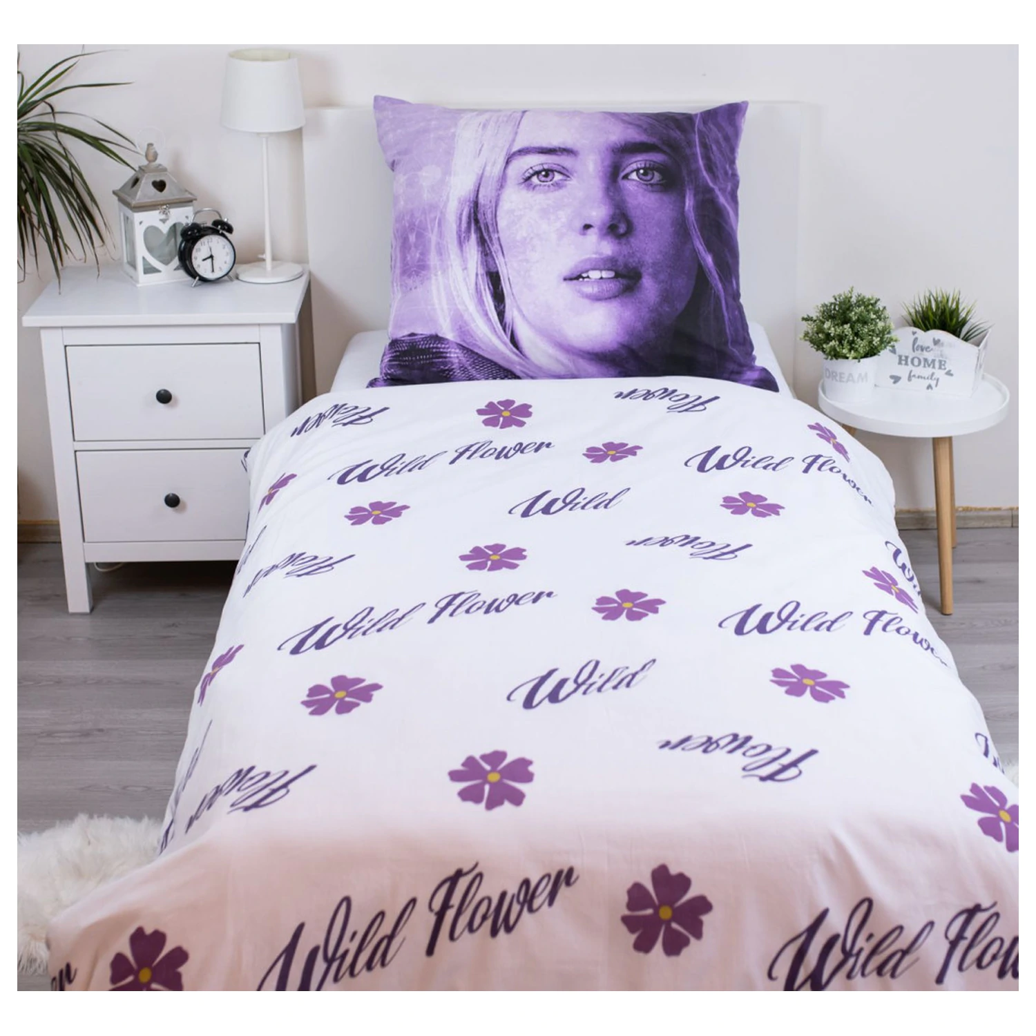 Billie Eilish Wild Flower Duvet Cover product photo