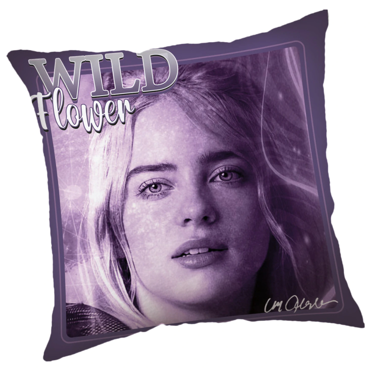 Billie Eilish Wild Flower Pillow, Decorative Pillow product photo