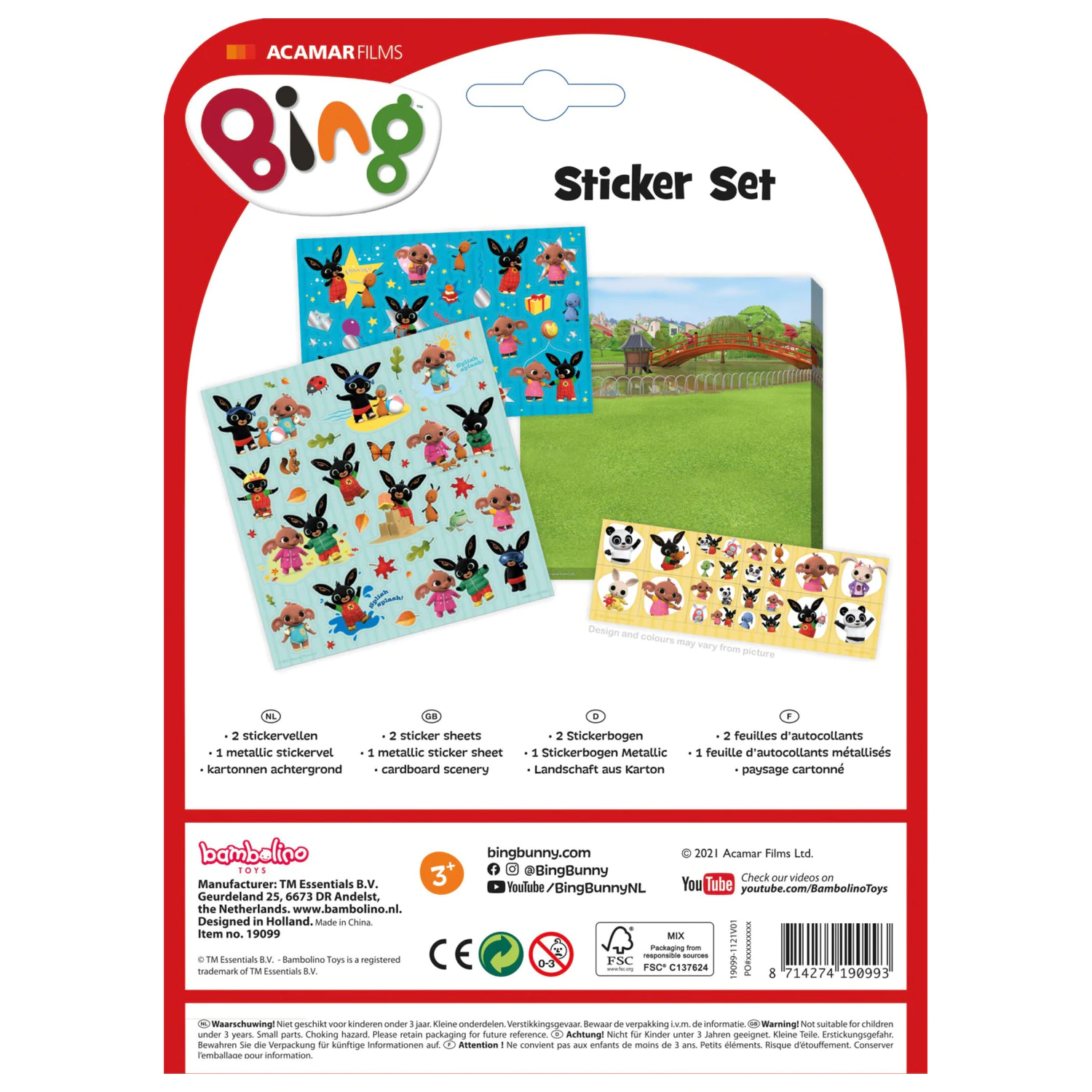 Bing Fun Sticker Set product photo