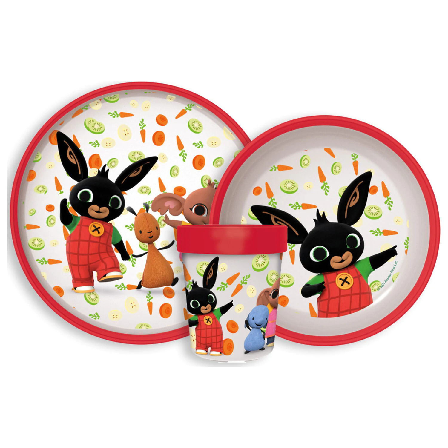 Bing Happy Carrots non-slip dinnerware set, micro plastic set product photo