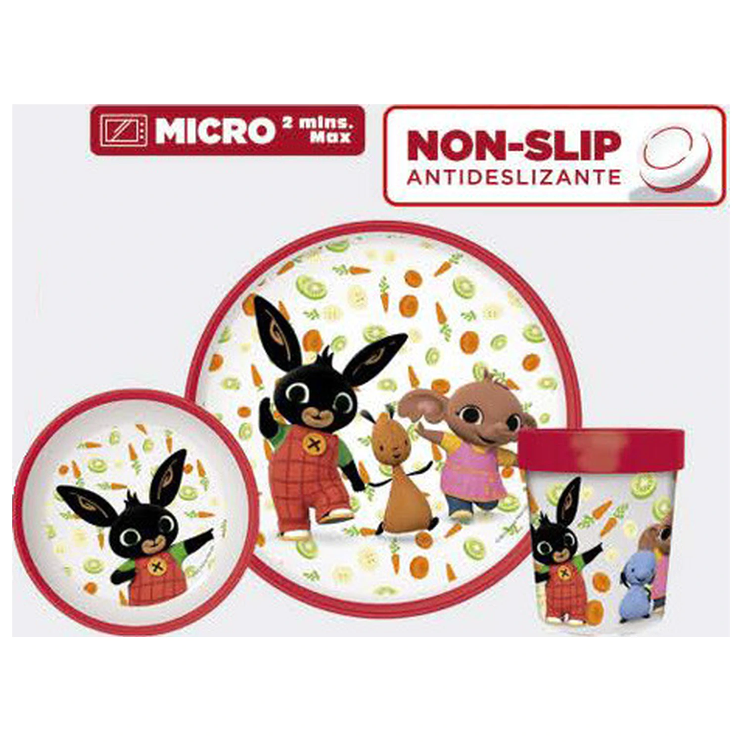 Bing Happy Carrots non-slip dinnerware set, micro plastic set product photo