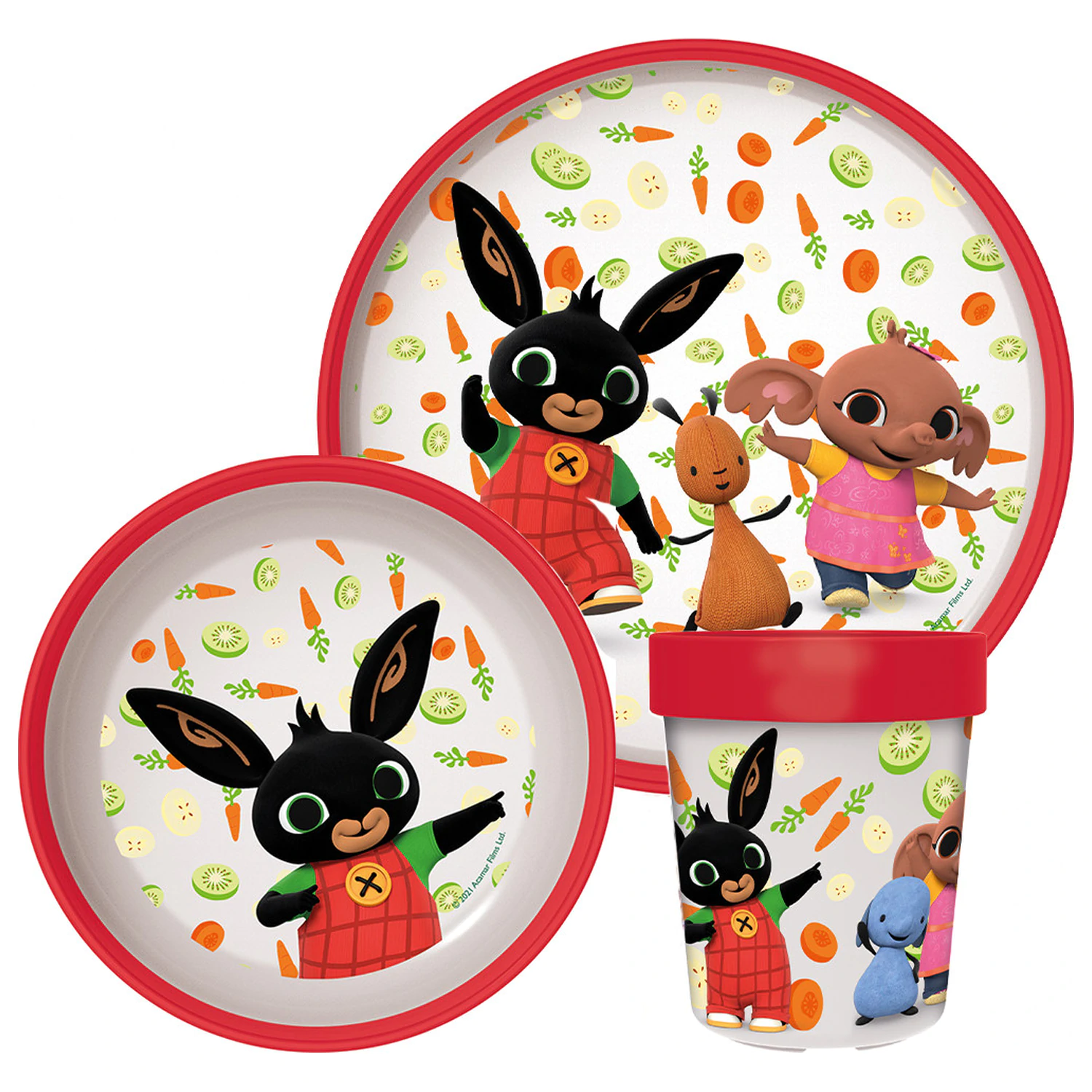 Bing Happy Carrots non-slip dinnerware set, micro plastic set product photo