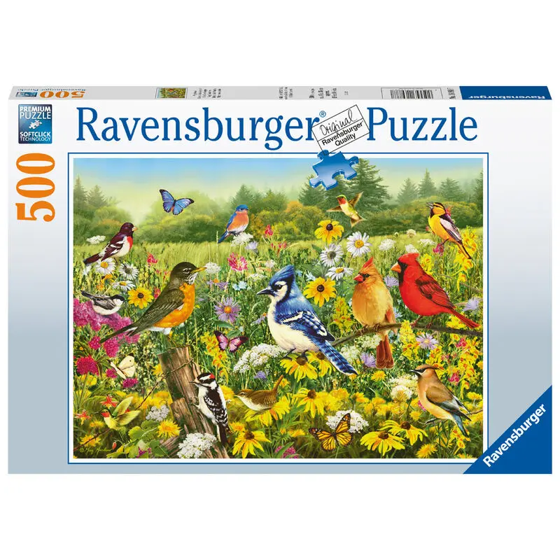Birds in the meadow London puzzle 500pcs product photo