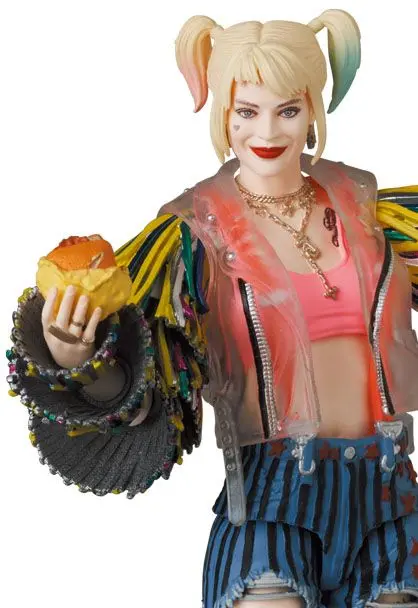 Birds Of Prey MAF EX Action Figure Harley Quinn Caution Tape Jacket Ver. 15 cm product photo