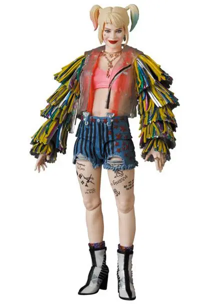 Birds Of Prey MAF EX Action Figure Harley Quinn Caution Tape Jacket Ver. 15 cm product photo