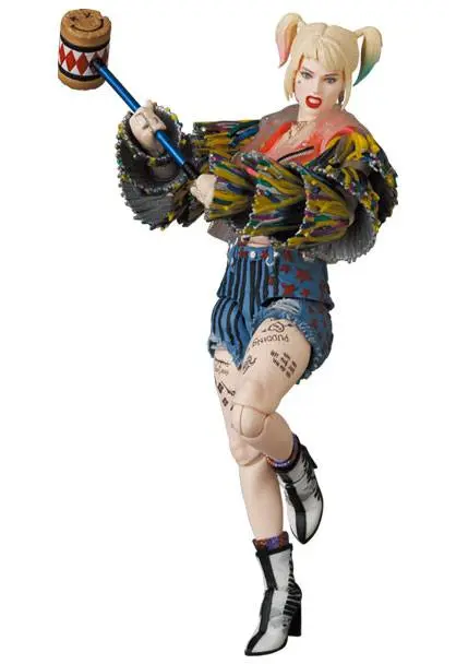 Birds Of Prey MAF EX Action Figure Harley Quinn Caution Tape Jacket Ver. 15 cm product photo