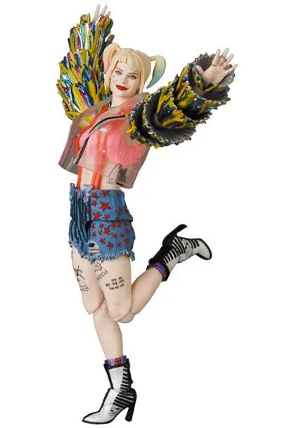 Birds Of Prey MAF EX Action Figure Harley Quinn Caution Tape Jacket Ver. 15 cm product photo