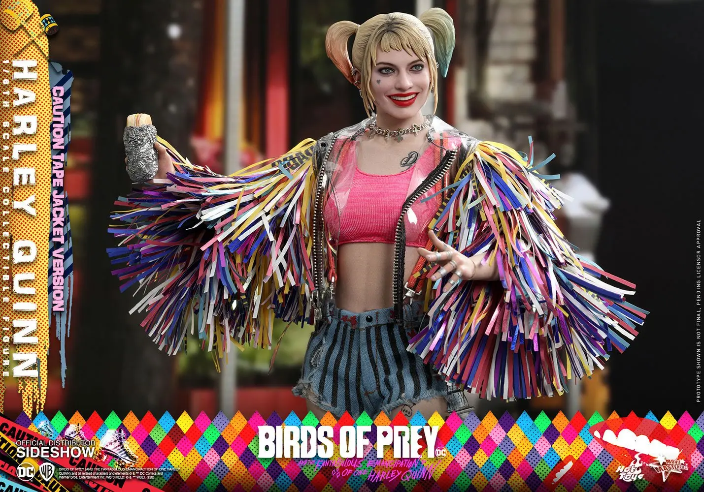 Birds of Prey Movie Masterpiece Action Figure 1/6 Harley Quinn (Caution Tape Jacket Version) 29 cm product photo