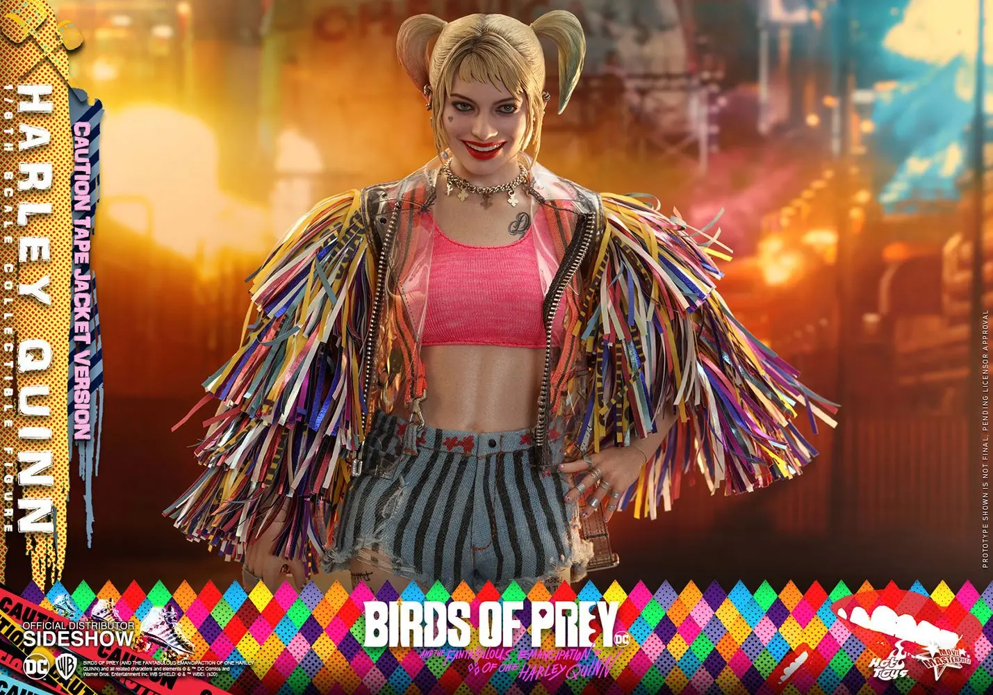 Birds of Prey Movie Masterpiece Action Figure 1/6 Harley Quinn (Caution Tape Jacket Version) 29 cm product photo