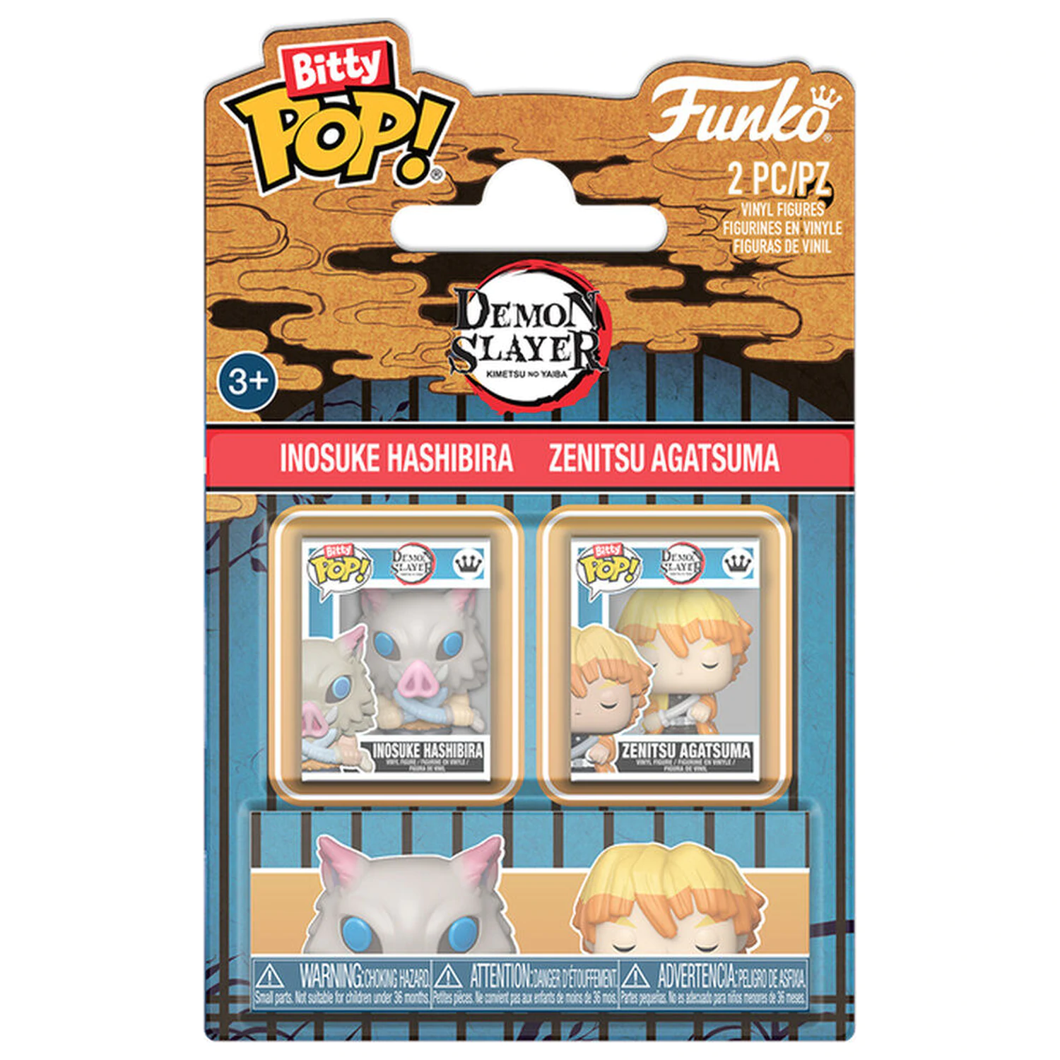 Bitty Funko POP! pack 2 Demon Slayer Inosuke & Zenitsu product photo