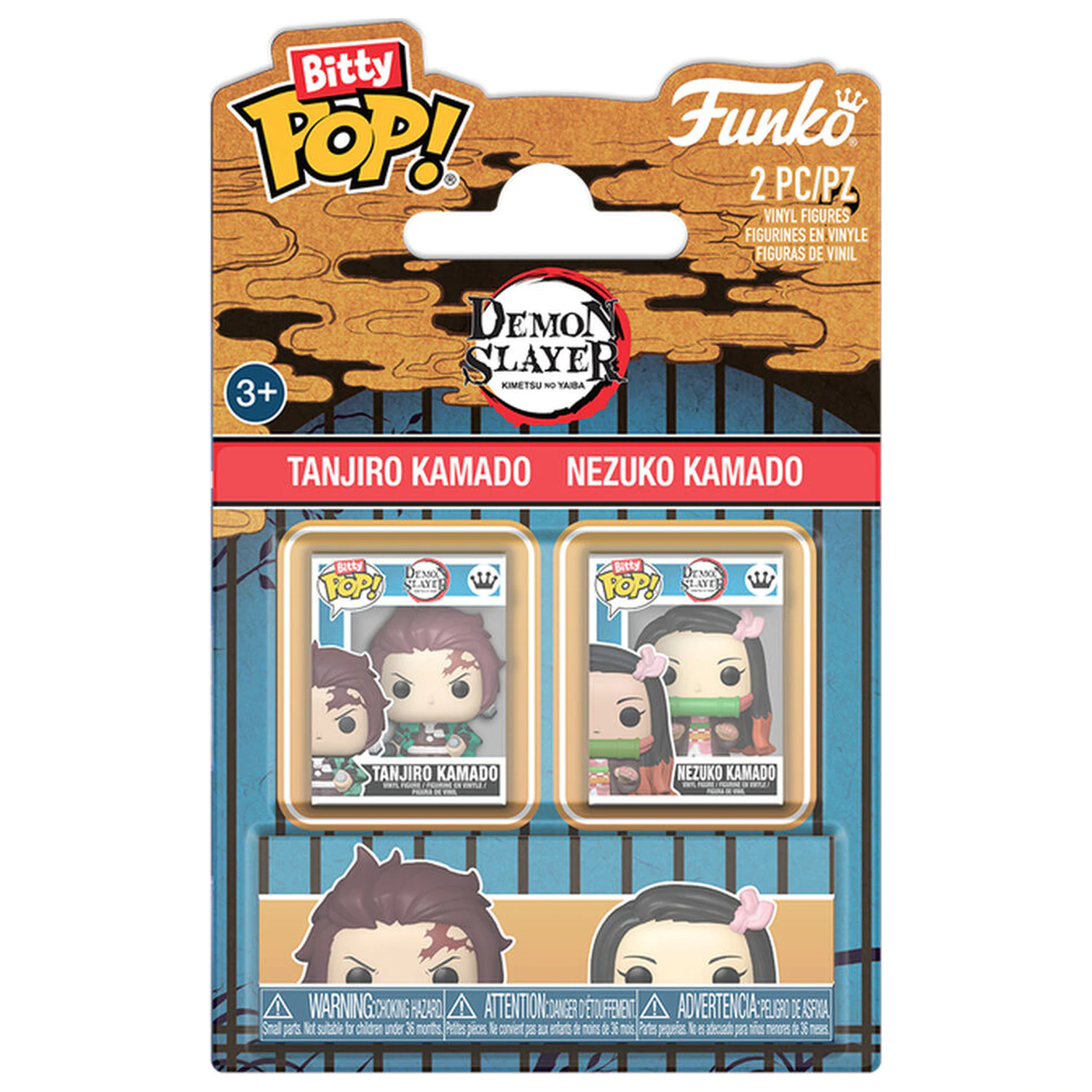 Bitty Funko POP! pack 2 Demon Slayer Tanjiro & Nezuko product photo