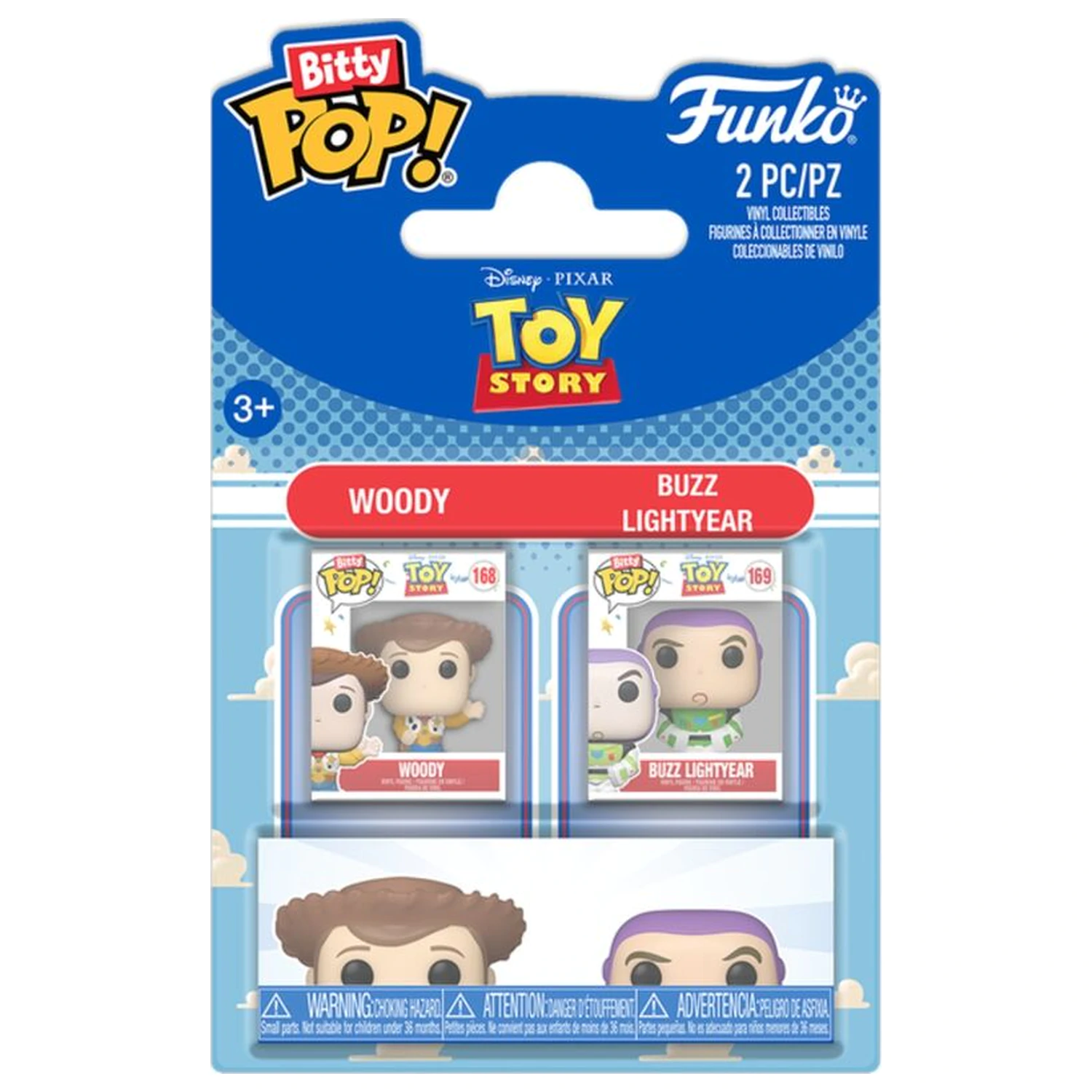 Bitty Funko POP pack 2 figures Disney Pixar Toy Story Woody & Buzz product photo