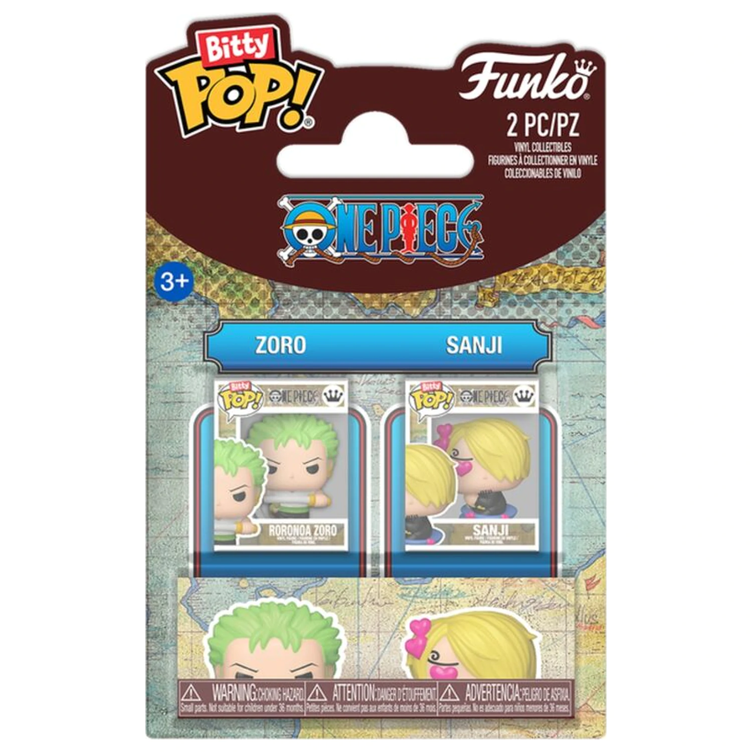 Bitty Funko POP pack 2 figures One Piece Zoro & Sanji product photo