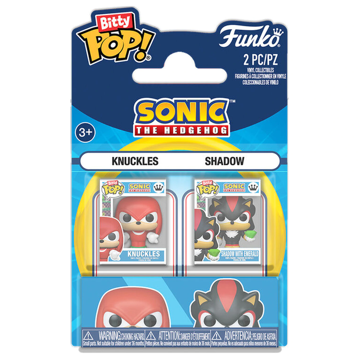 Bitty Funko POP pack 2 figures Sonic The Hedgehog - Knuckles & Shadow product photo
