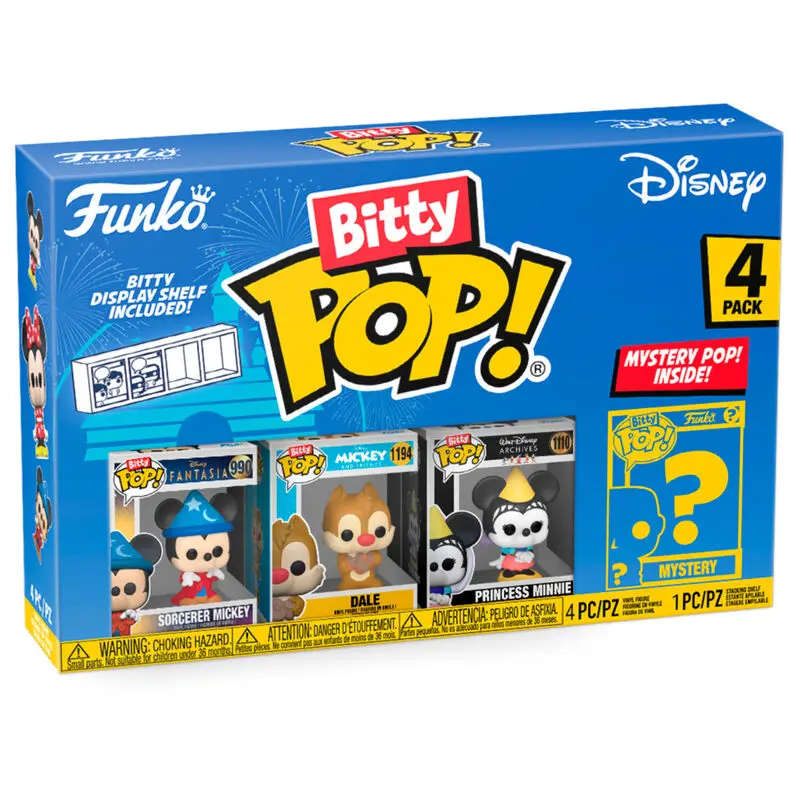 Disney Bitty POP! Vinyl Figure 4-Pack Sorcerer Mickey 2,5 cm product photo