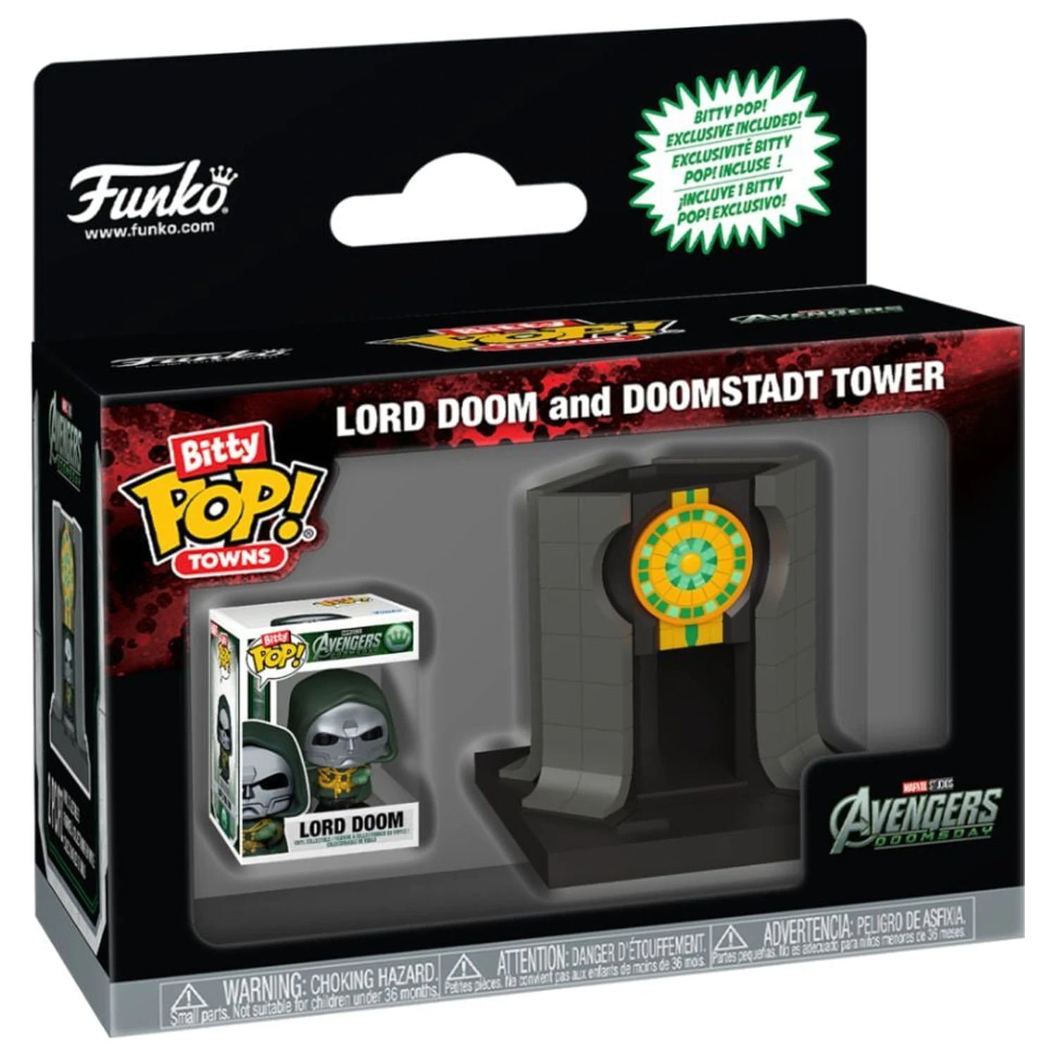Bitty Funko POP figure Ride Marvel Studios Avengers Doomsday Lord Doom And Doomstadt Tower product photo