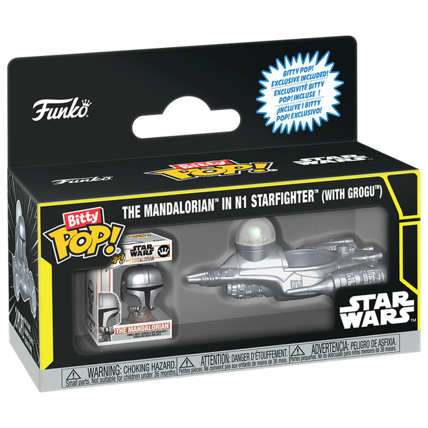 Bitty Funko POP figure Ride Star Wars The Mandalorian In N1 Starfighter With Grogu product photo