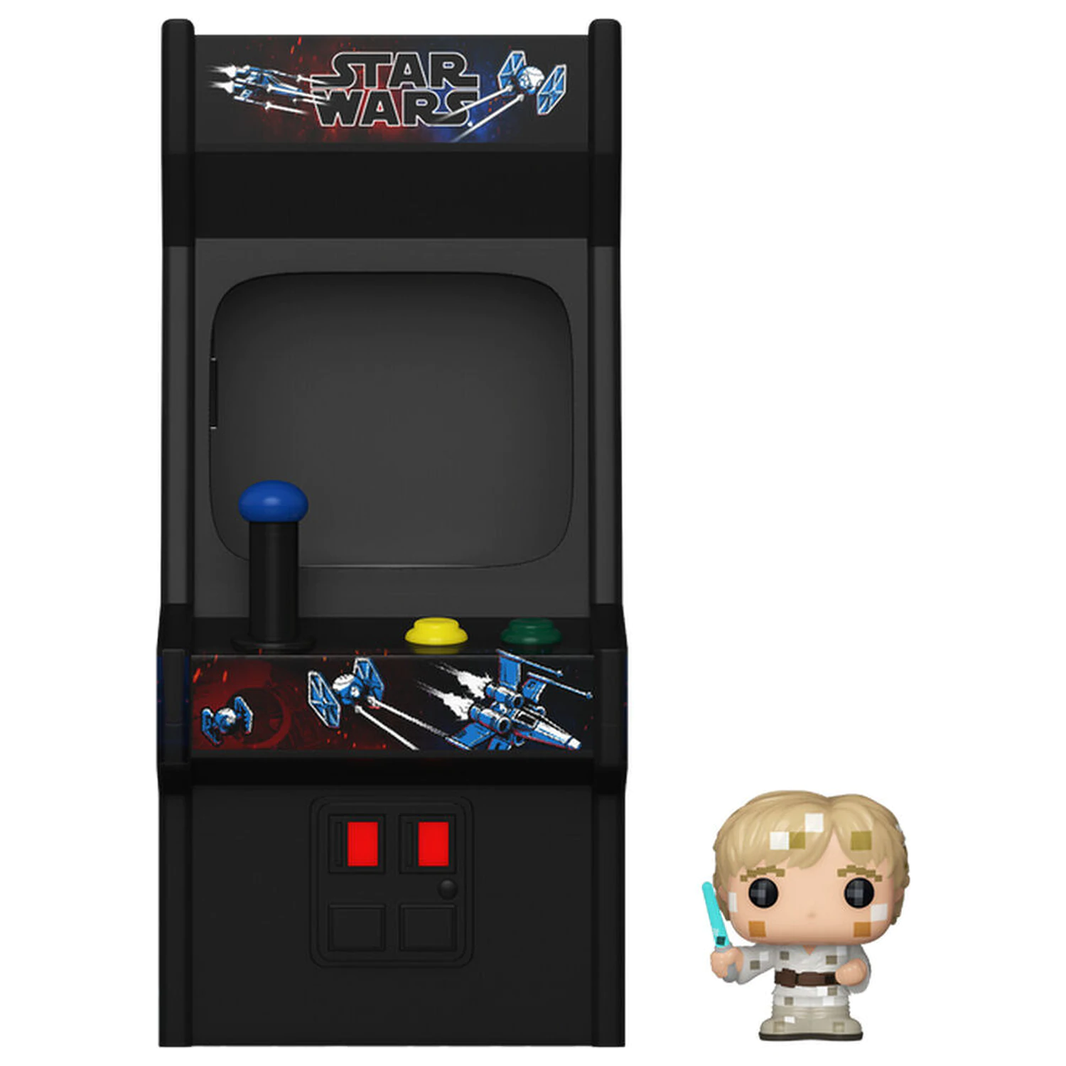 Bitty Funko POP figure Star Wars 8 Bit Luke Skywalker & Arcade Case product photo