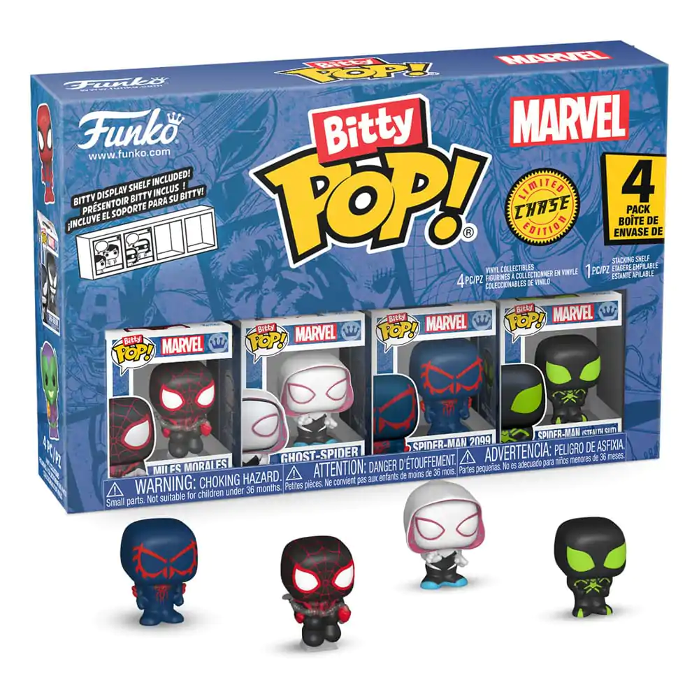 Bitty Funko POP Marvel Spider-Man Miles Vinyl Figure 4-Pack Morales product photo