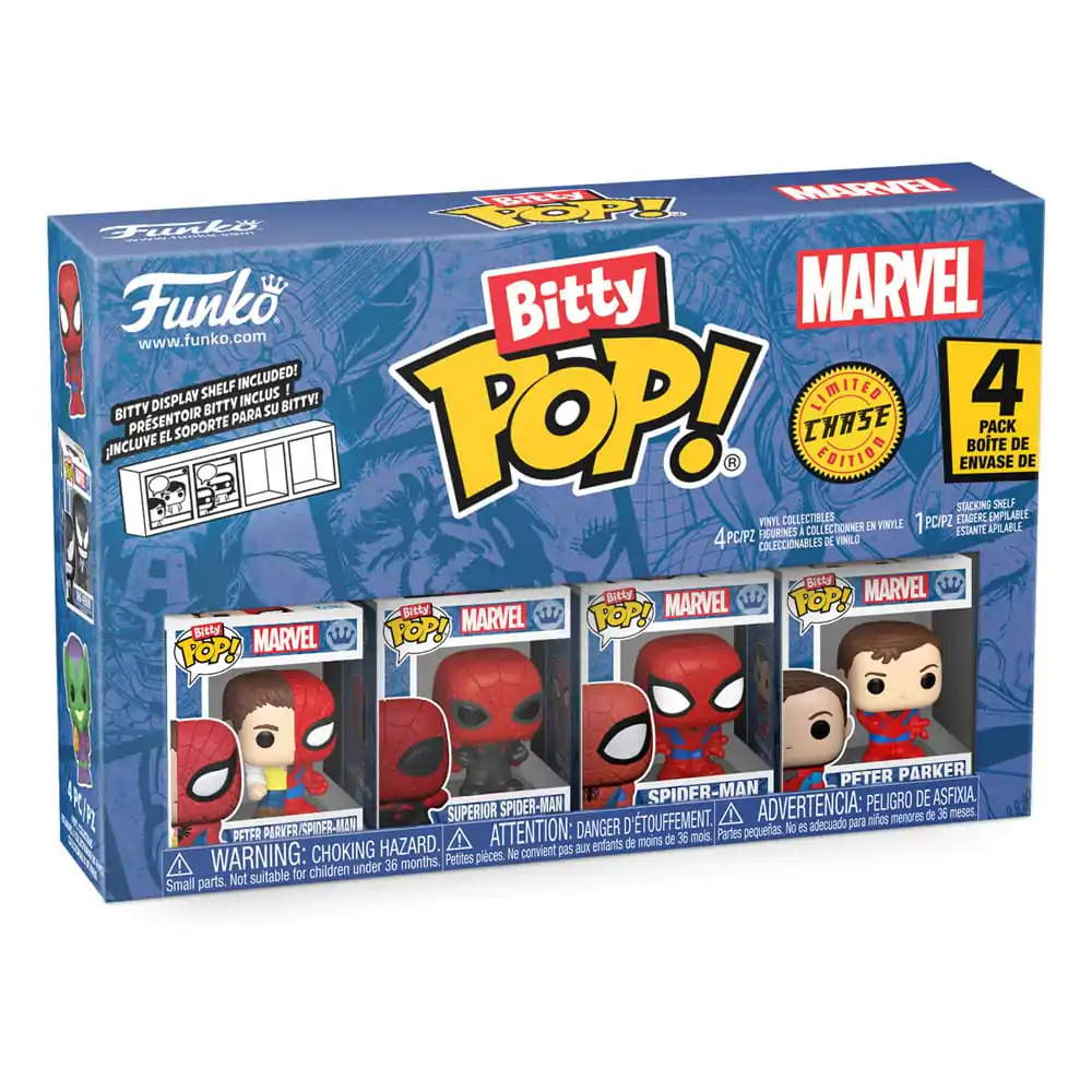 Bitty Funko POP Marvel Spider-Man Vinyl Figure 4-Pack Parker Split product photo