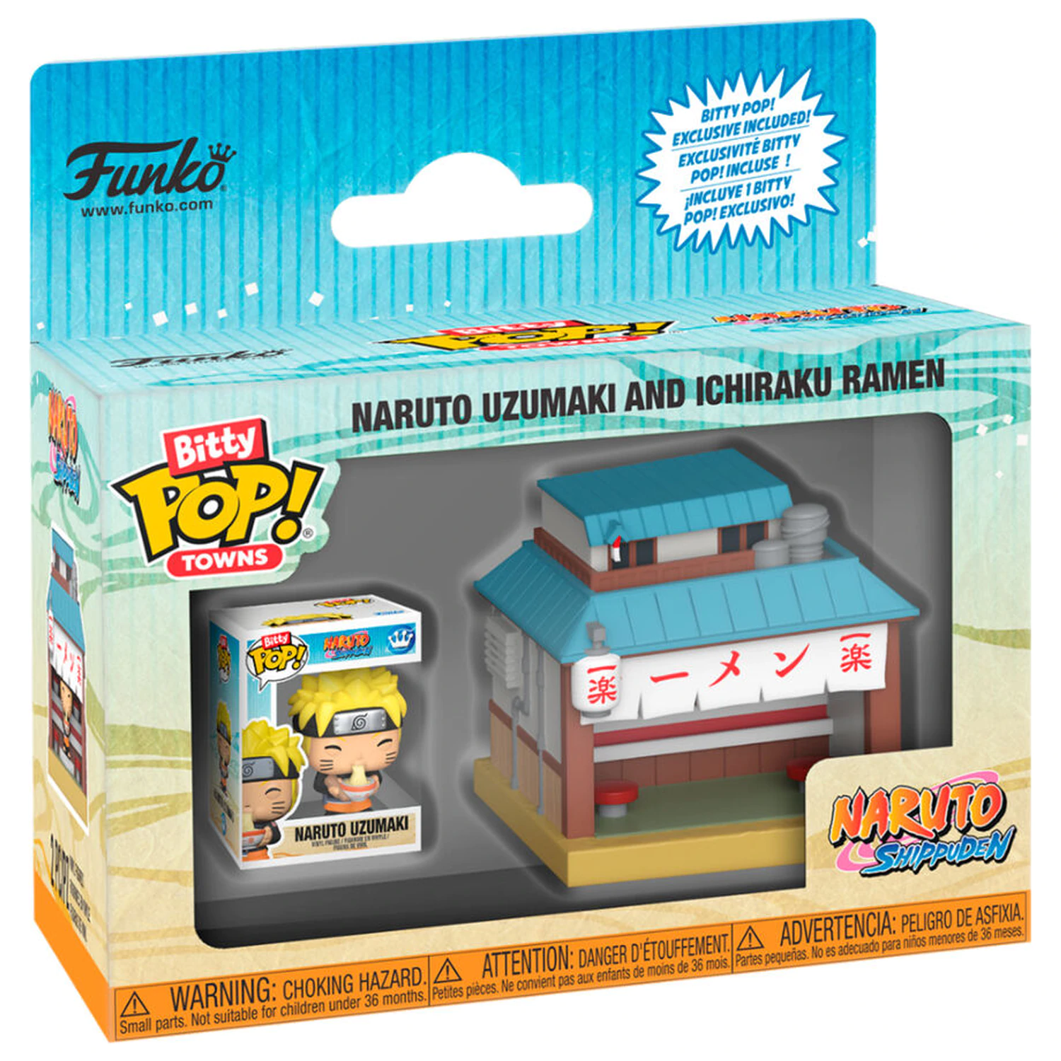 Bitty Funko POP Town figure Naruto Shippuden Naruto Uzumaki and Ichiraku Ramen product photo
