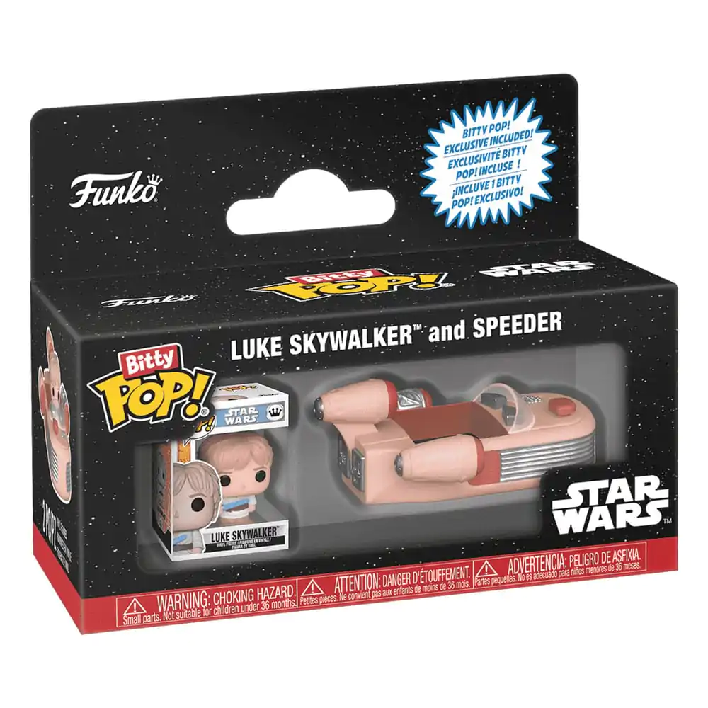 Bitty Pop figure Rides Star Wars Luke Skywalker and Speeder product photo