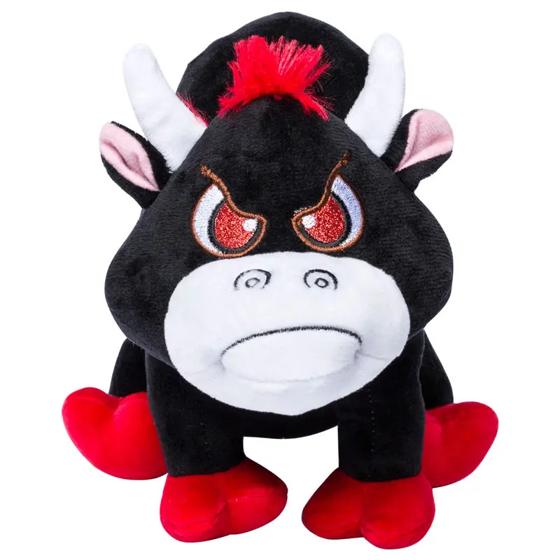 Black bull plush toy 25cm product photo