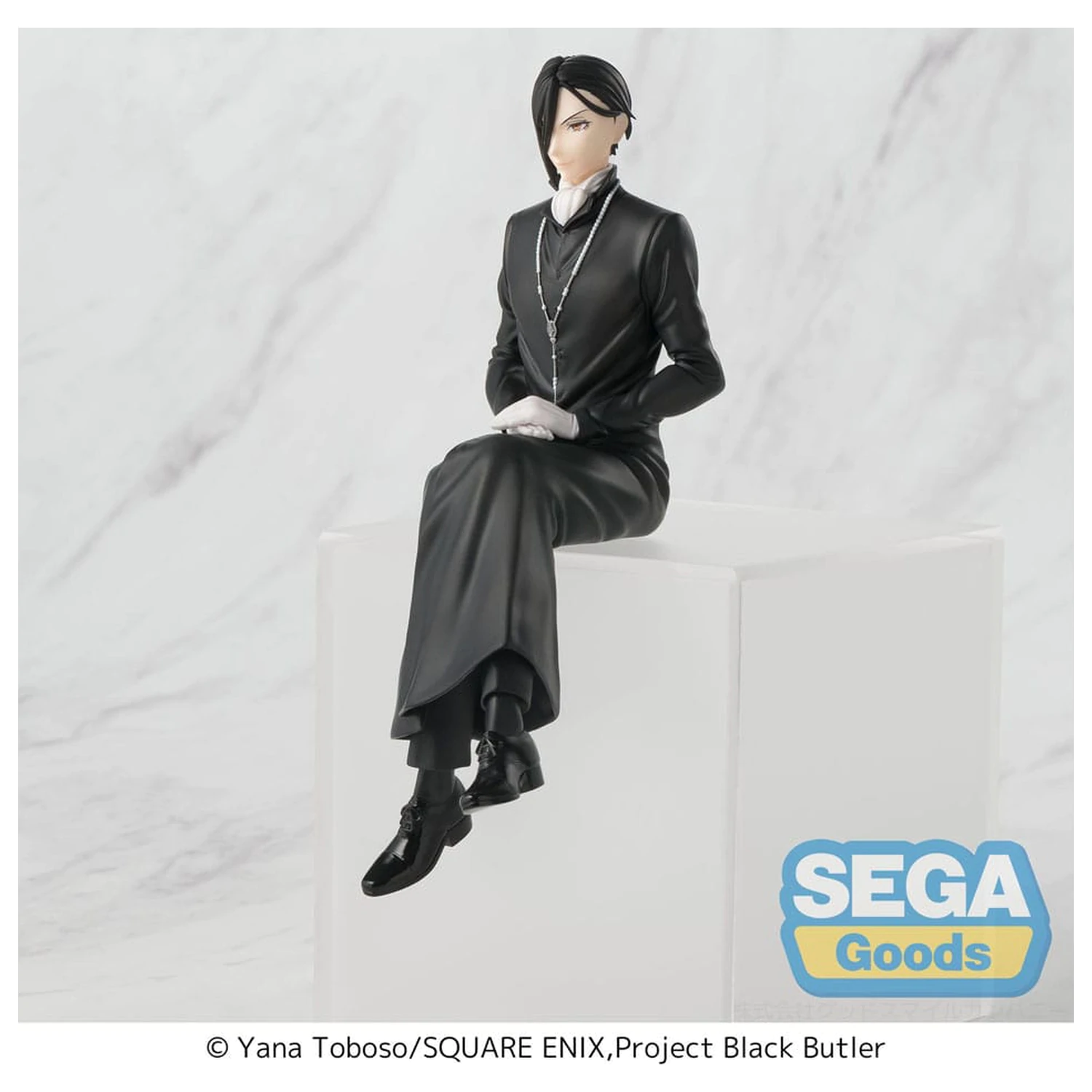 Black Butler: Boarding School Arc PM Perching PVC Statue Sebastian Michaelis 16 cm  product photo