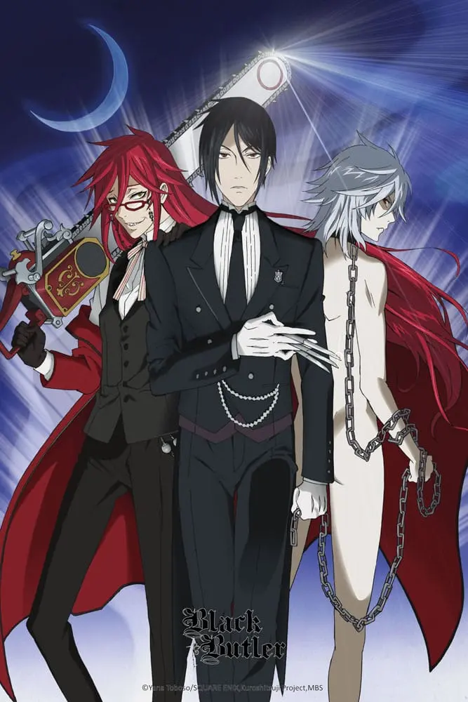 Black Butler Wallscroll Sebastian, Grell & Pluto 60 x 90 cm termékfotó