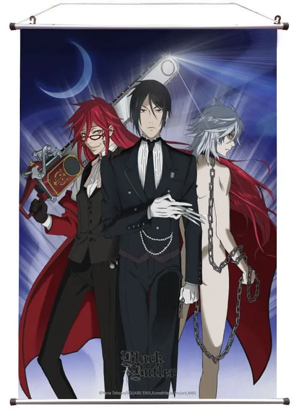 Black Butler Wallscroll Sebastian, Grell & Pluto 60 x 90 cm termékfotó