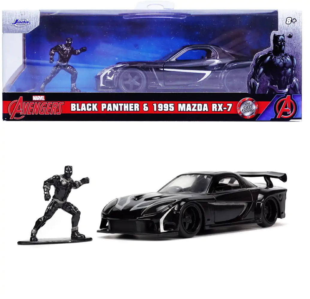 Black Panther Diecast Model 1/32 Mazda RX-7 product photo