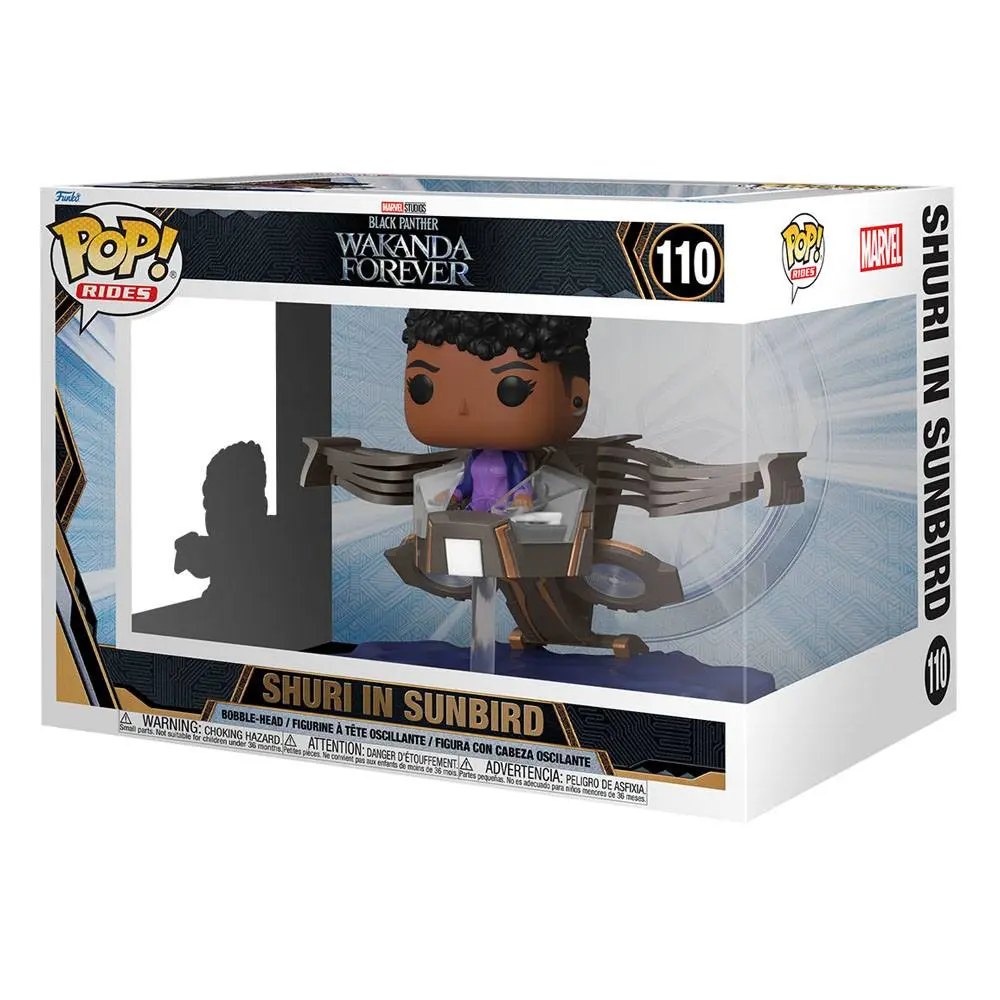 Black Panther: Wakanda Forever POP! Rides Super Deluxe Vinyl Figure Shuri in Sunbird 15 cm product photo