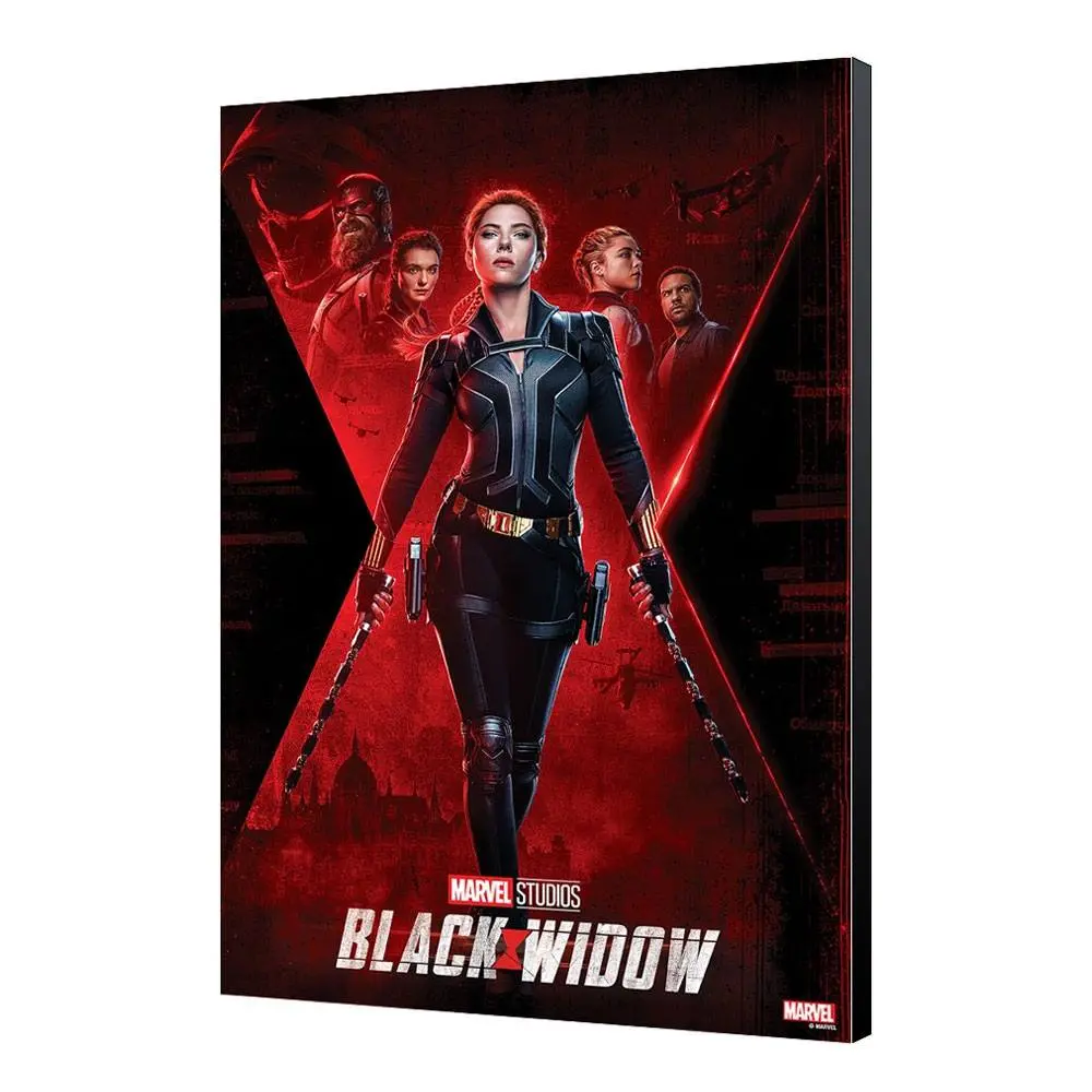 Black Widow Movie Wooden Wall Art BW Movie Poster 34 x 50 cm product photo