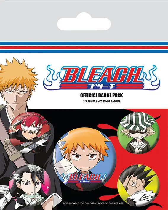 Bleach Pin-Back Buttons 5-Pack Chibi Characters product photo