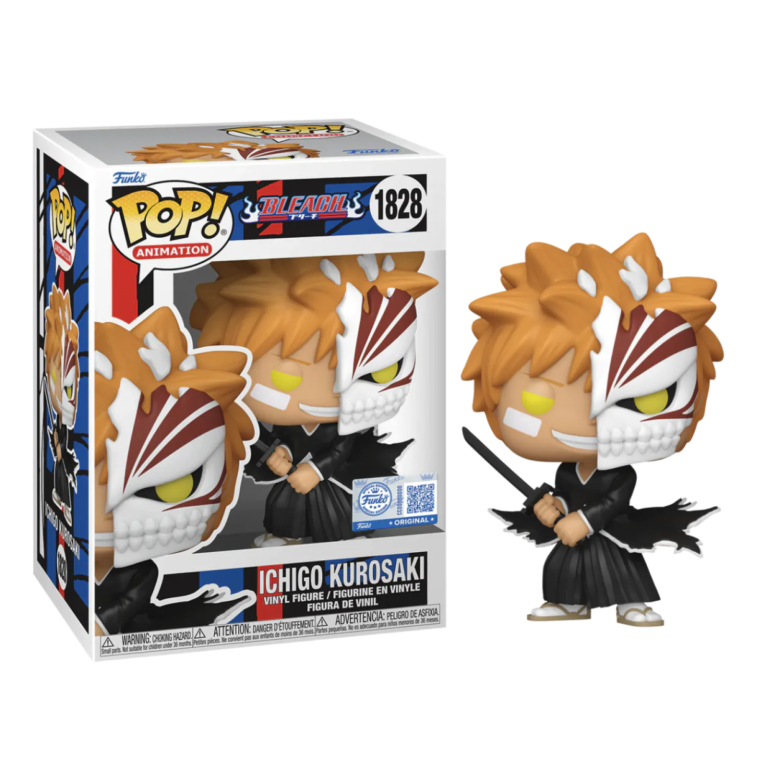 Bleach Funko POP! Animation Vinyl figure Ichigo with Half Mask Exclusive 9 cm [DAMAGED PACKAGE] product photo