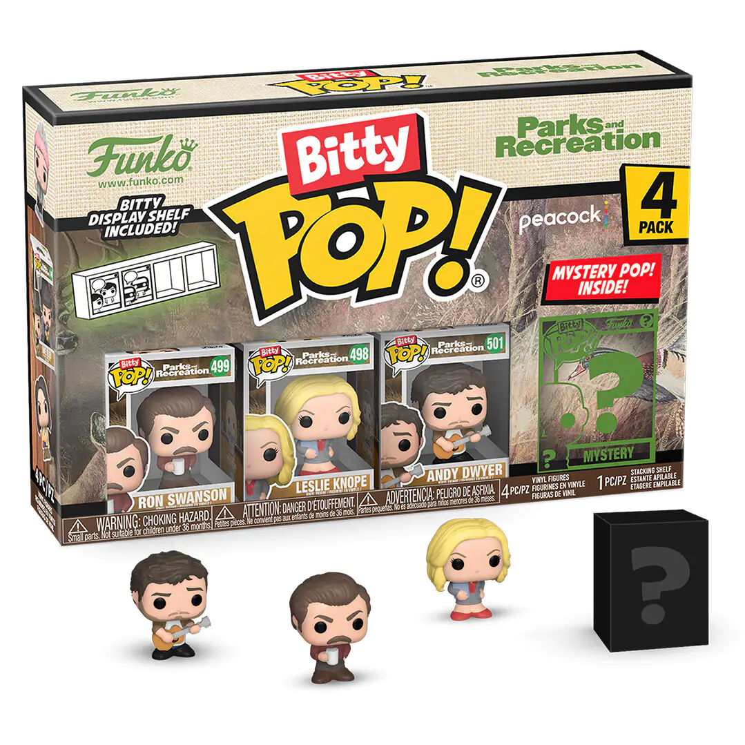 Blister 4 figures Bitty Funko POP Park and Recreation Ron termékfotó