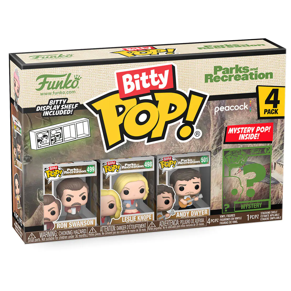 Blister 4 figures Bitty Funko POP Park and Recreation Ron termékfotó