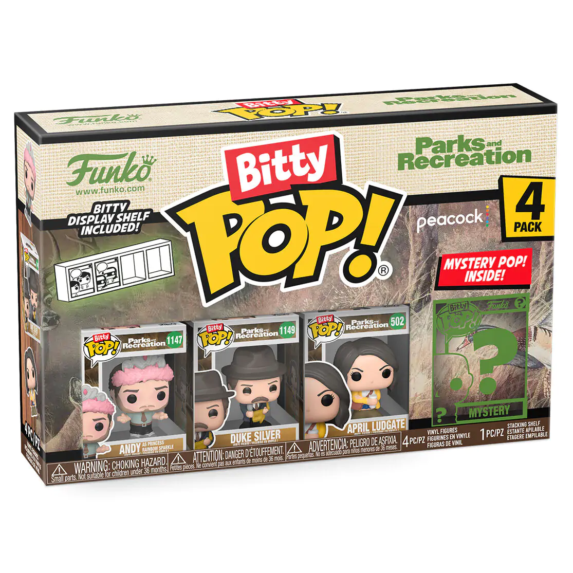 Blister 4 figures Bitty Funko POP Park and Recreation Andy termékfotó