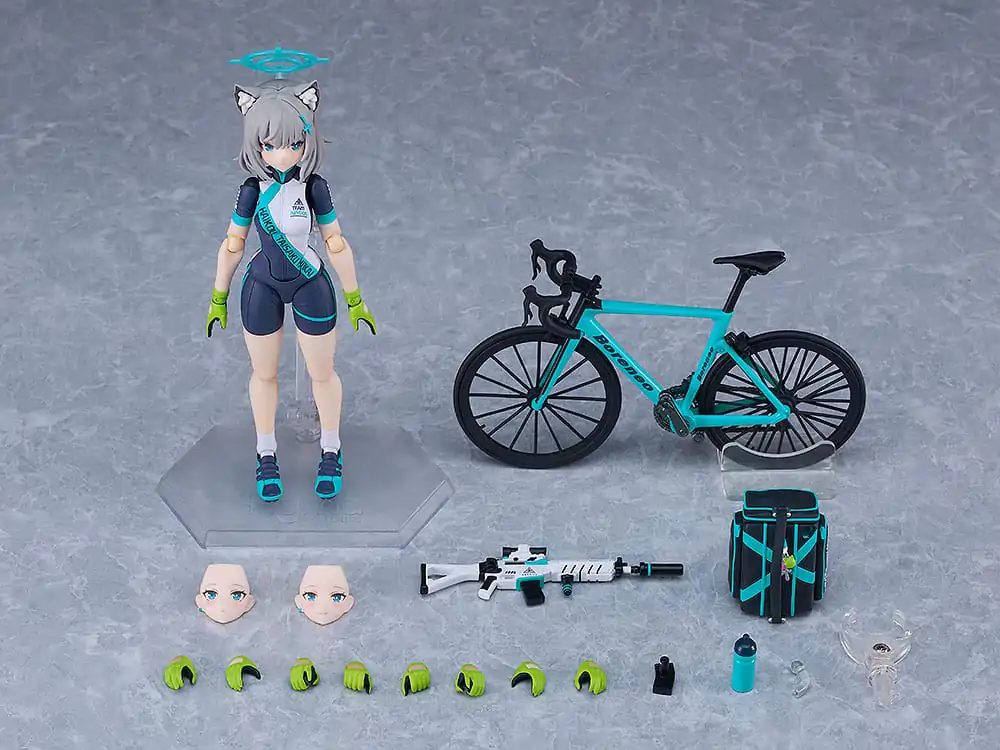 Blue Archive Figma Action Figure Shiroko Sunaookami Cycling DX Edition 15 cm termékfotó