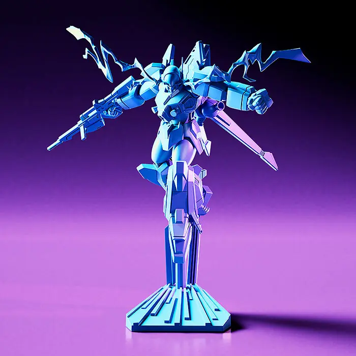 Blue Comet SPT Layzner Plastic Model Kits PLAMAX MF-73 minimum factory Layzner &amp; Zakaal: SPT Color Ver. 7 cm product photo