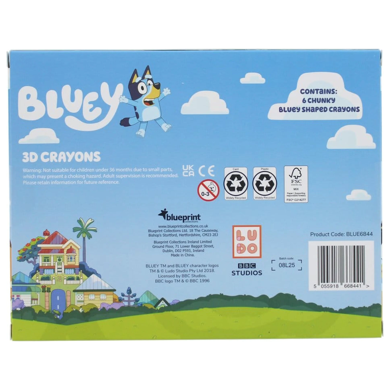 Bluey Wax Crayons 6-Pack product photo