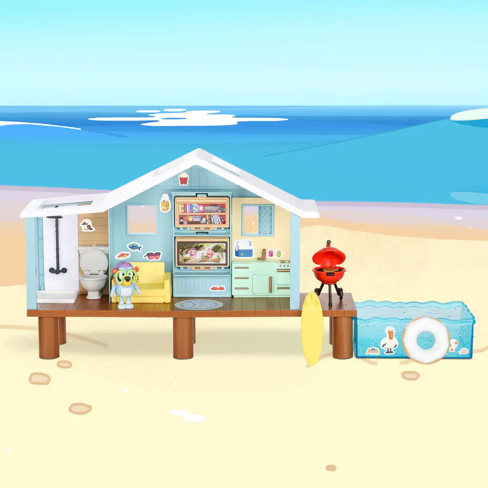 Bluey Beach cabin + figure product photo