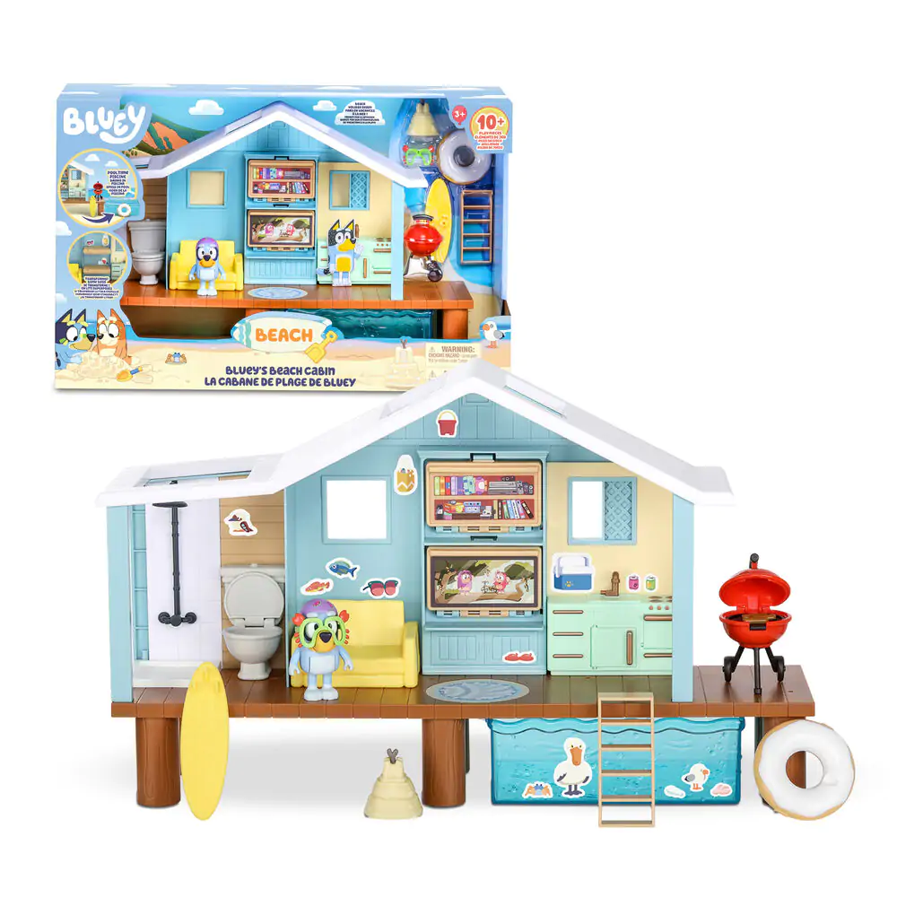 Bluey Beach cabin + figure product photo