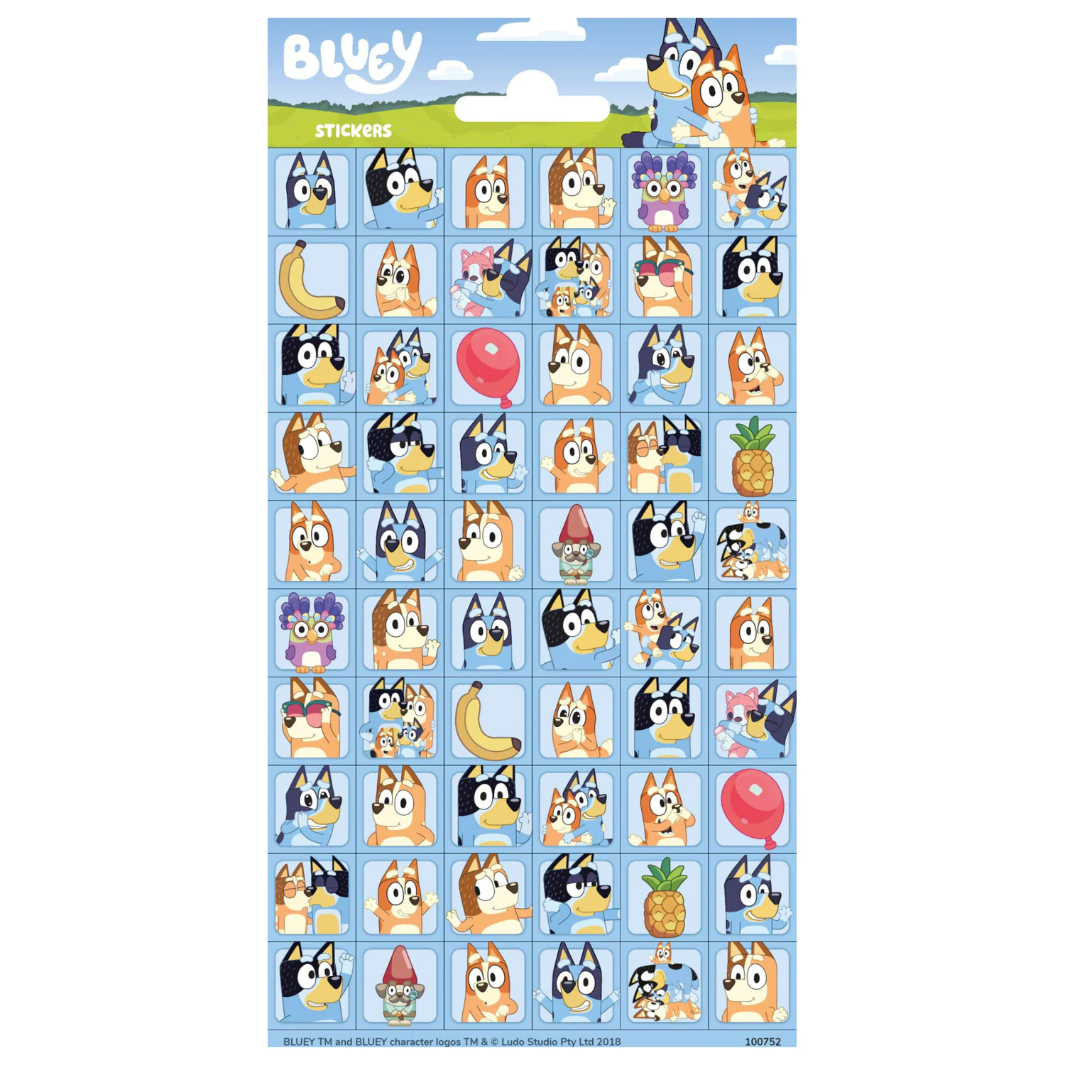 Bluey Bingo mini sticker set product photo