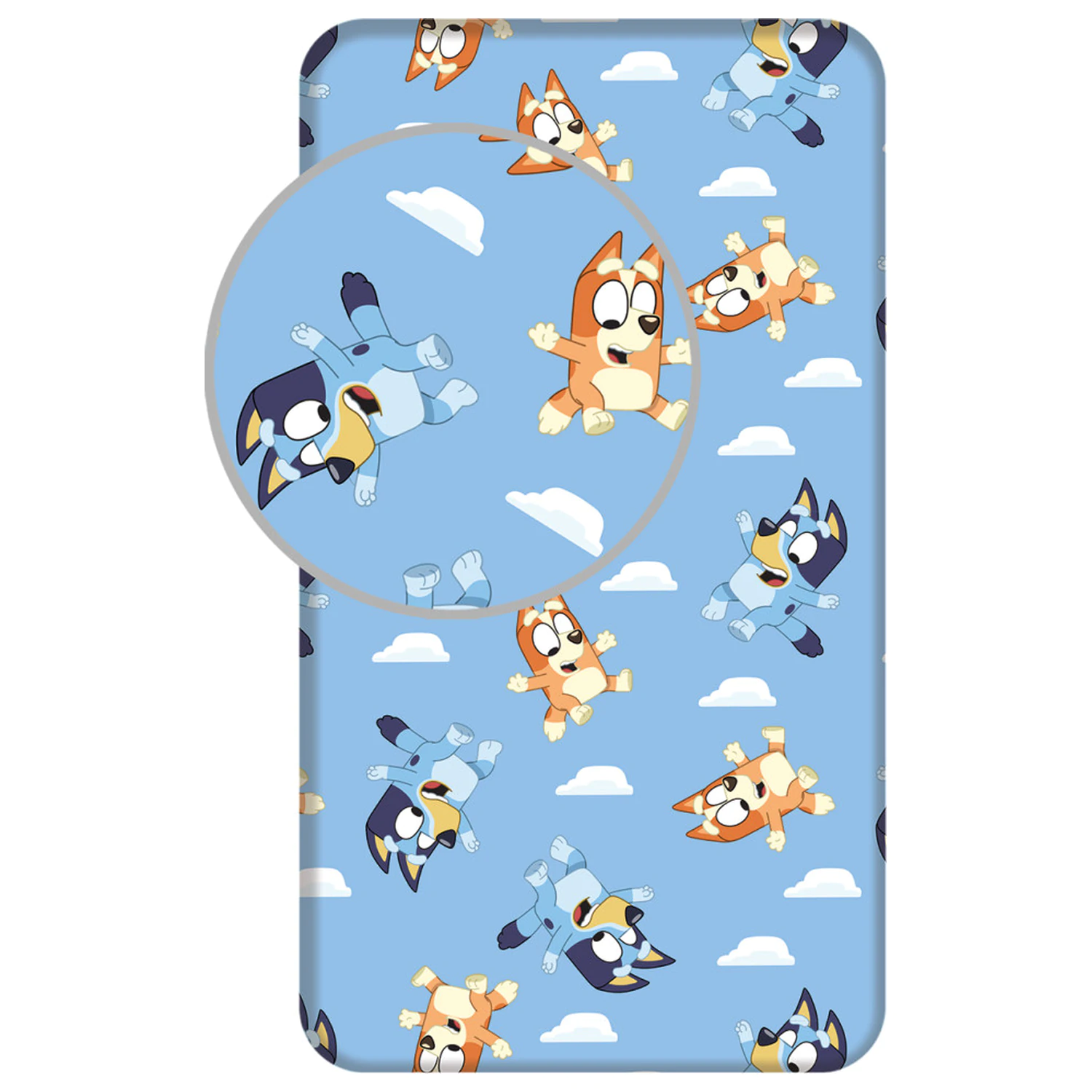 Bluey Clouds fitted sheet 90x200 cm product photo