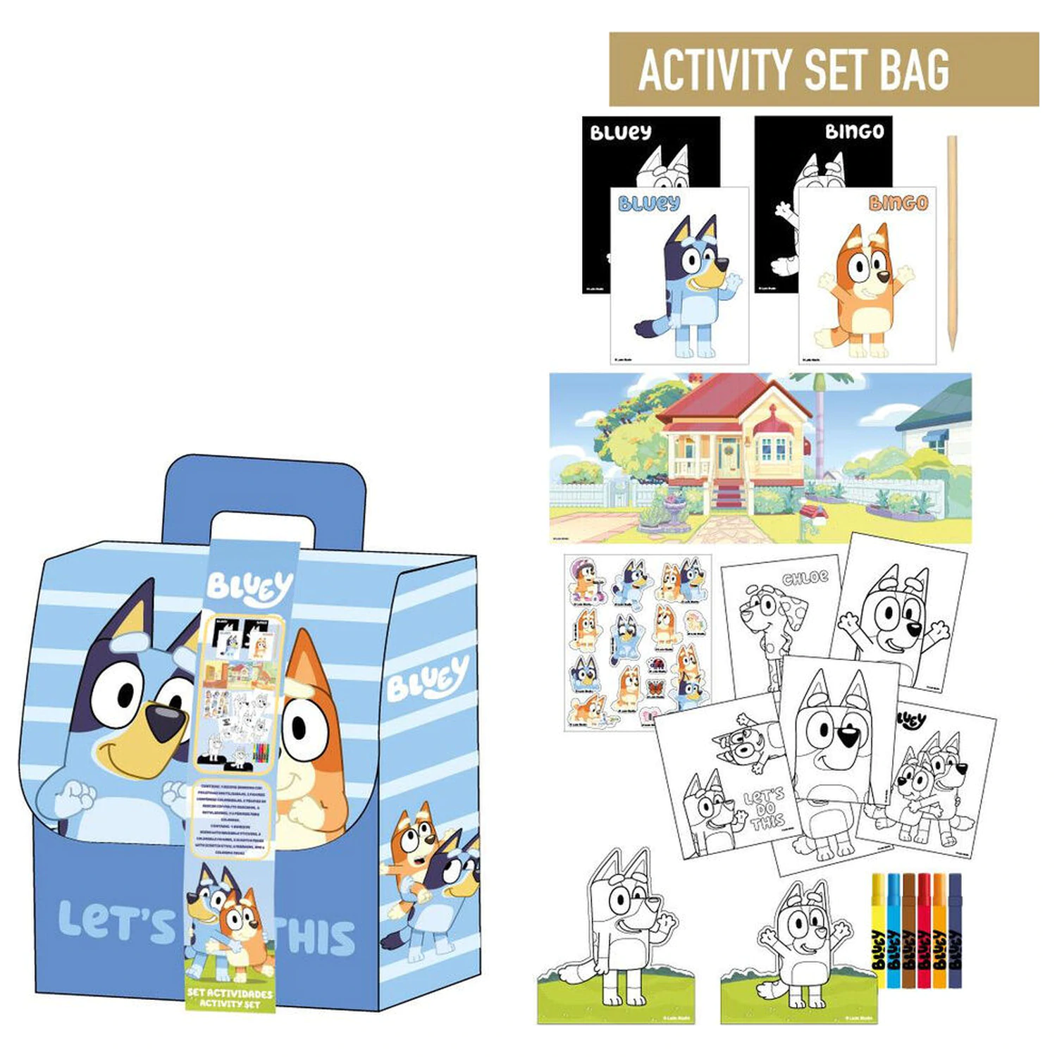 Bluey Colouring backpack set product photo