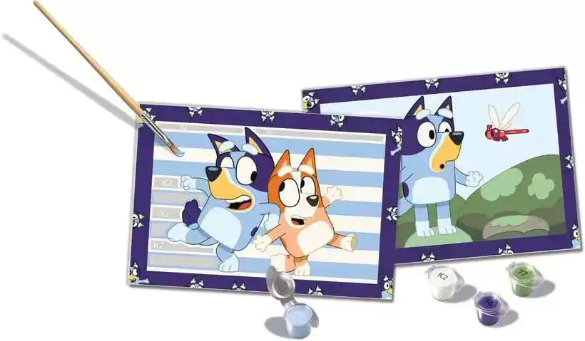 Bluey CreArt Junior Paint by Numbers Painting Set Bluey &amp; Bingo 22 x 32 cm *German Edition* product photo