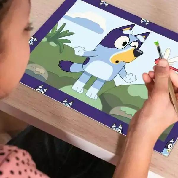 Bluey CreArt Junior Paint by Numbers Painting Set Bluey &amp; Bingo 22 x 32 cm *German Edition* product photo