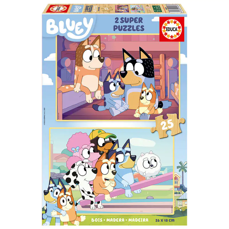 Bluey wood puzzle 2x25pcs product photo