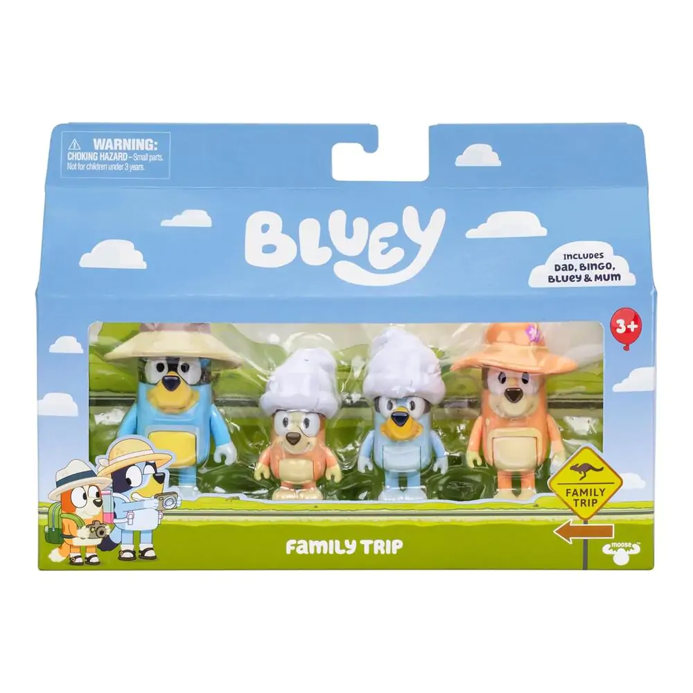 Bluey Family Trip pack 4 figures product photo